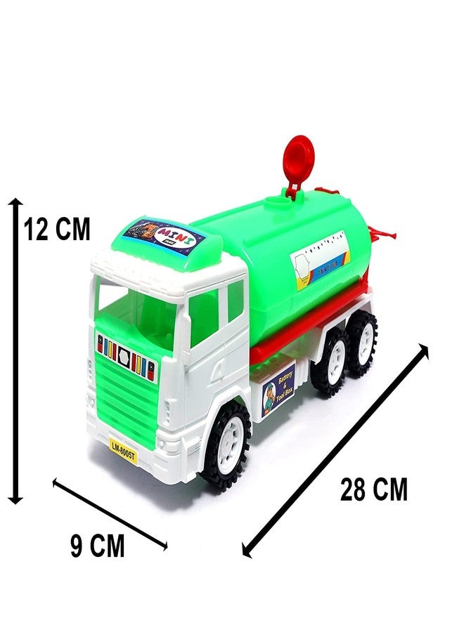 SHANVI Toys Construction Vehicles for Kids Pretend Play Toy Trucks Push and Go Run Fast Mixer Tanker Toy for Kids, Boys, Girls, Children Friction Powered Toy (Oil Tanker-R01) - Image 4